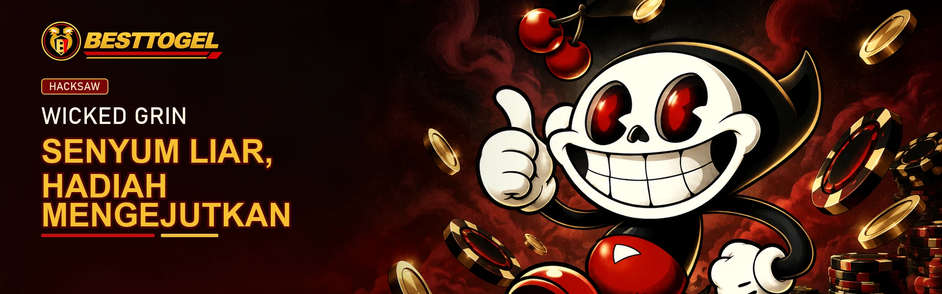 Wicked Grin Hacksaw dengan hadiah di BESTTOGEL